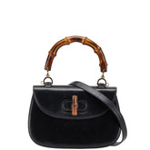 グッチ バンブー ハンドバッグ ショルダーバッグ 2WAY 000 46 ブラック レザー レディース GUCCI 【中古】